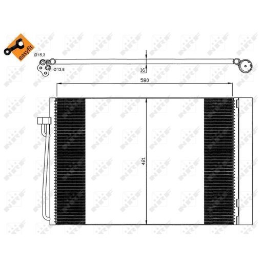 Слика на Ладник за клима NRF EASY FIT 35537 за BMW 5 Sedan E60 523 i - 177 коњи бензин