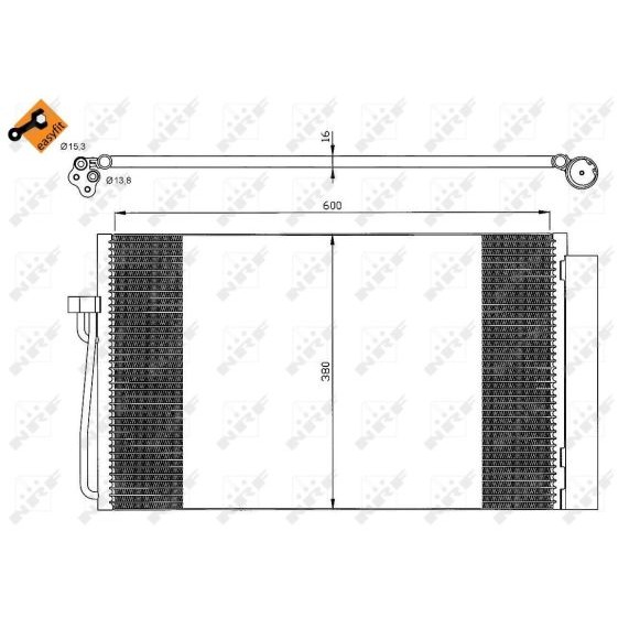 Слика на Ладник за клима NRF EASY FIT 35538 за BMW 5 Sedan E60 535 d - 272 коњи дизел