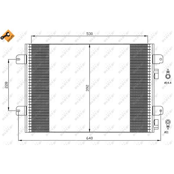 Слика на Ладник за клима NRF EASY FIT 35542 за Renault Megane 1 Classic (LA0-1) 2.0 RT - 140 коњи бензин