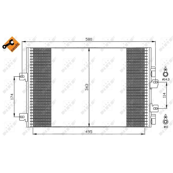 Слика на Ладник за клима NRF EASY FIT 35543