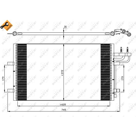 Слика на Ладник за клима NRF EASY FIT 35551 за Ford Focus 2 Estate (daw) 1.8 Flexifuel - 125 коњи Бензин/Етанол