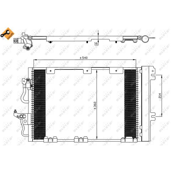 Слика на Ладник за клима NRF EASY FIT 35556 за Opel Astra H Estate 1.6 Turbo - 180 коњи бензин