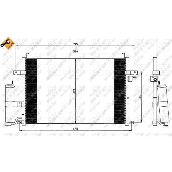 Слика на Ладник за клима NRF EASY FIT 35573 за CHEVROLET NUBIRA Sedan 1.5 - 106 коњи бензин