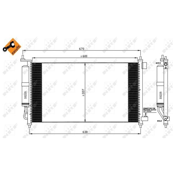 Слика на Ладник за клима NRF EASY FIT 35583 за Nissan Note (E11) 1.6 - 110 коњи бензин