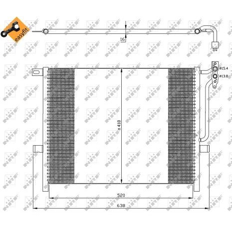 Слика на Ладник за клима NRF EASY FIT 35589