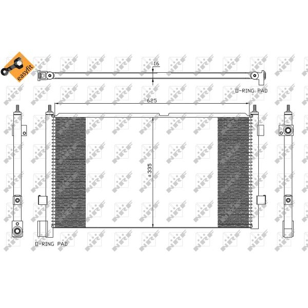 Слика на Ладник за клима NRF EASY FIT 35591 за камион Volvo FM 300 - 300 коњи дизел