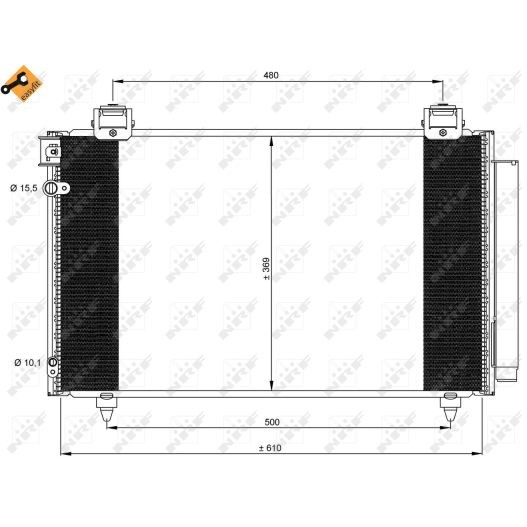 Слика на Ладник за клима NRF EASY FIT 35592 за Toyota Avensis Saloon (T25) 2.0 - 147 коњи бензин