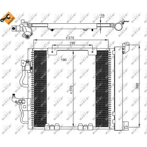 Слика на Ладник за клима NRF EASY FIT 35598