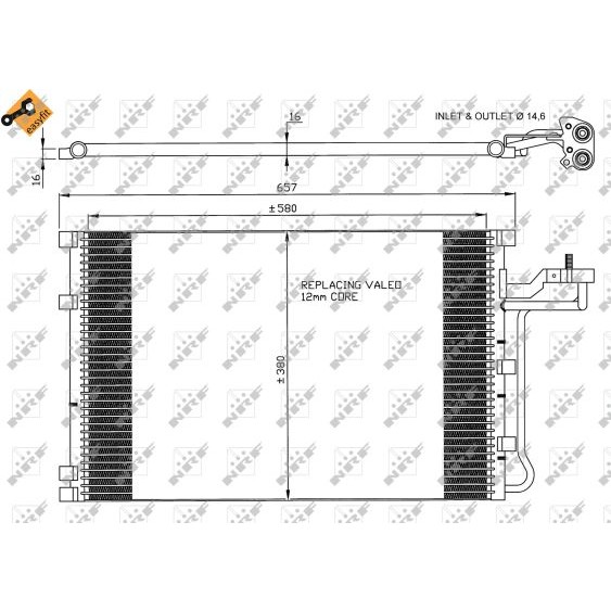 Слика на Ладник за клима NRF EASY FIT 35616