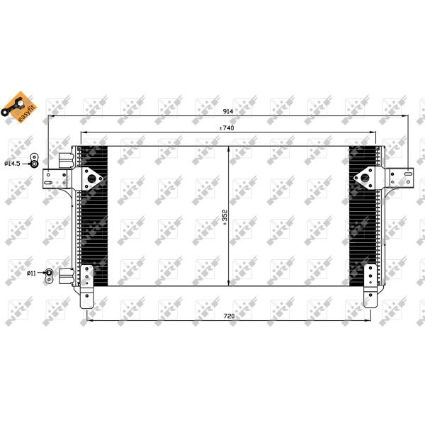 Слика на Ладник за клима NRF EASY FIT 35620 за камион MAN TGA 18.350 FLLRS, FLLS, FLRS, FLS, FLS-TS - 350 коњи дизел