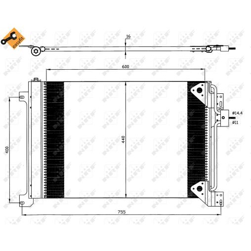 Слика на Ладник за клима NRF EASY FIT 35625 за камион Iveco Stralis 450S38 T - 378 коњи дизел