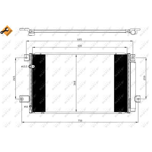 Слика на Ладник за клима NRF EASY FIT 35628