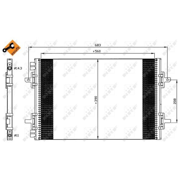 Слика на Ладник за клима NRF EASY FIT 35634