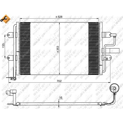 Слика на Ладник за клима NRF EASY FIT 35733