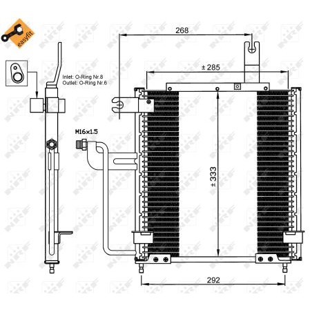 Слика на Ладник за клима NRF EASY FIT 35744