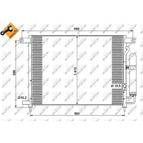 Слика на Ладник за клима NRF EASY FIT 35766