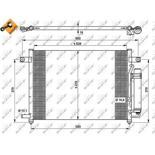 Слика на Ладник за клима NRF EASY FIT 35767