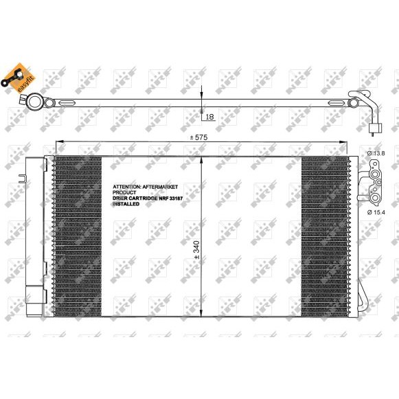 Слика на Ладник за клима NRF EASY FIT 35773 за BMW 3 Coupe E92 320 d - 197 коњи дизел