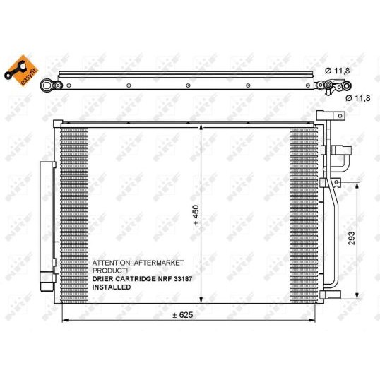 Слика на Ладник за клима NRF EASY FIT 35775 за CHEVROLET CAPTIVA C100,C140 2.4 - 136 коњи бензин