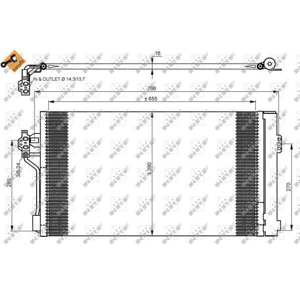 Слика на Ладник за клима NRF EASY FIT 35776