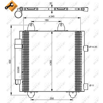 Слика на Ладник за клима NRF EASY FIT 35778