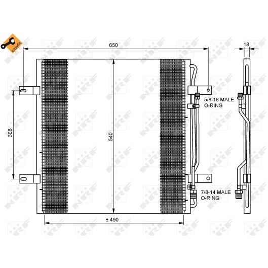 Слика на Ладник за клима NRF EASY FIT 35781 за камион Mercedes Atego 2 1222, 1222 L - 218 коњи дизел