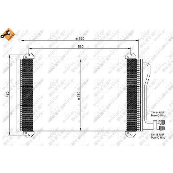 Слика на Ладник за клима NRF EASY FIT 35811