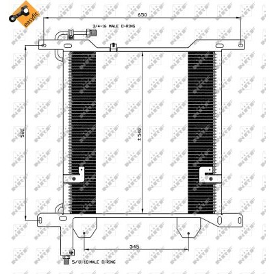 Слика на Ладник за клима NRF EASY FIT 35837 за камион DAF 95 XF FT 95 XF 430 - 428 коњи дизел