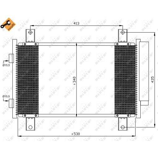 Слика на Ладник за клима NRF EASY FIT 35840 за Citroen Jumper BUS 230P 2.0  4x4 - 109 коњи бензин