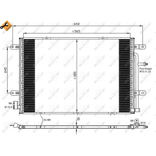 Слика на Ладник за клима NRF EASY FIT 35841