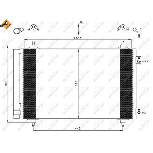 Слика на Ладник за клима NRF EASY FIT 35844 за Peugeot Expert Platform 2.0 HDi 130 - 128 коњи дизел