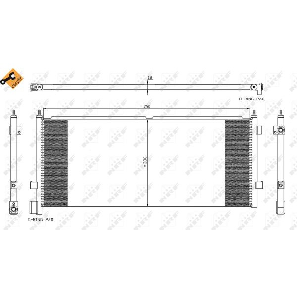 Слика на Ладник за клима NRF EASY FIT 35891