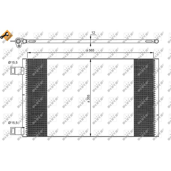 Слика на Ладник за клима NRF EASY FIT 35902 за Mercedes Citan Mixto (415) 109 CDI - 90 коњи дизел