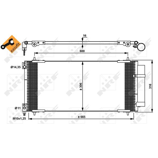 Слика на Ладник за клима NRF EASY FIT 35905