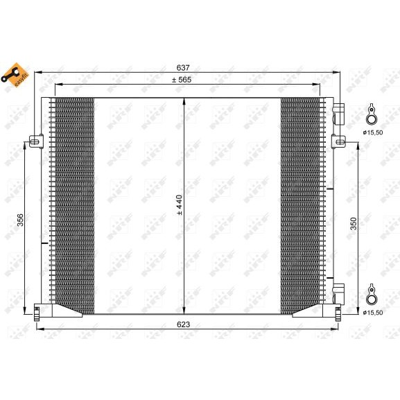 Слика на Ладник за клима NRF EASY FIT 35914 за Opel Vivaro Combi (J7) 1.9 DTI - 101 коњи дизел