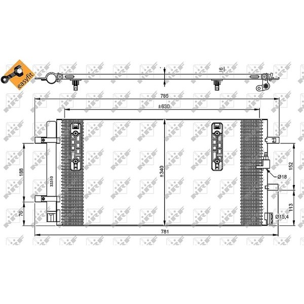 Слика на Ладник за клима NRF EASY FIT 35916 за Opel Corsa A TR 1.3 S - 70 коњи бензин