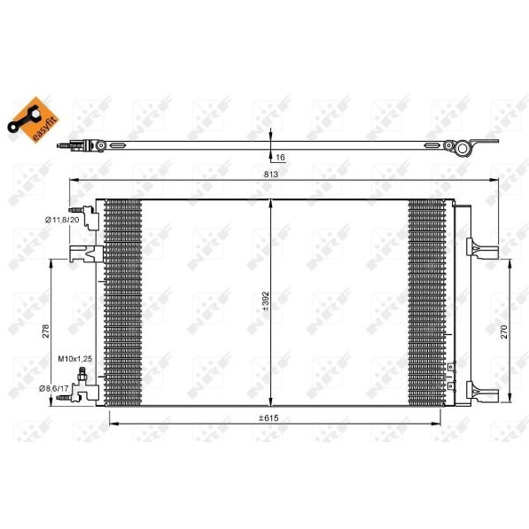 Слика на Ладник за клима NRF EASY FIT 35919 за Opel Astra J 1.7 CDTI - 131 коњи дизел