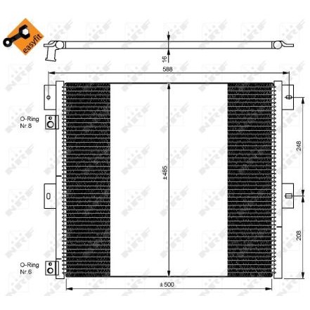 Слика на Ладник за клима NRF EASY FIT 35924 за камион Renault Midlum 190.10 - 190 коњи дизел