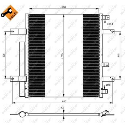 Слика на Ладник за клима NRF EASY FIT 35925 за камион Mercedes Atego 2 1529 F - 286 коњи дизел