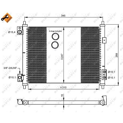 Слика на Ладник за клима NRF EASY FIT 35926