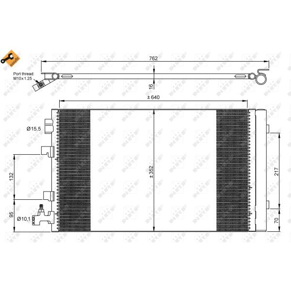 Слика на Ладник за клима NRF EASY FIT 35932 за CHEVROLET MALIBU Hatchback 2003 2.2 - 147 коњи бензин