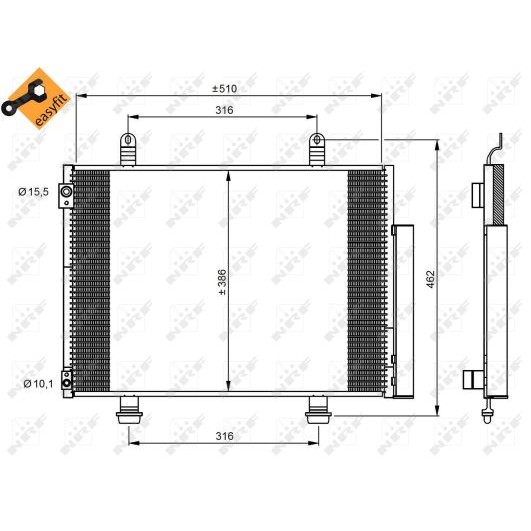 Слика на Ладник за клима NRF EASY FIT 35944