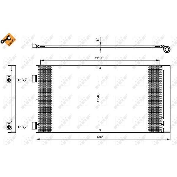 Слика на Ладник за клима NRF EASY FIT 35961