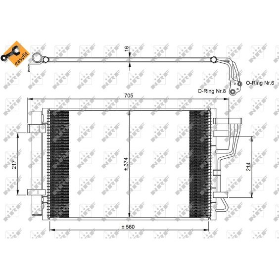 Слика на Ладник за клима NRF EASY FIT 35963 за Hyundai i30 CW 1.6 - 122 коњи бензин