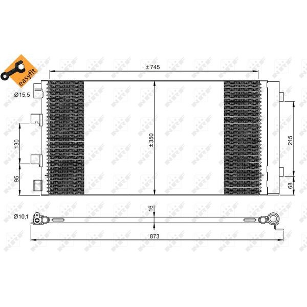 Слика на Ладник за клима NRF EASY FIT 35972 за Renault Master 3 Box (FV) 2.3 dCi - 110 коњи дизел