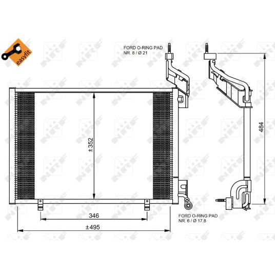 Слика на Ладник за клима NRF EASY FIT 35976