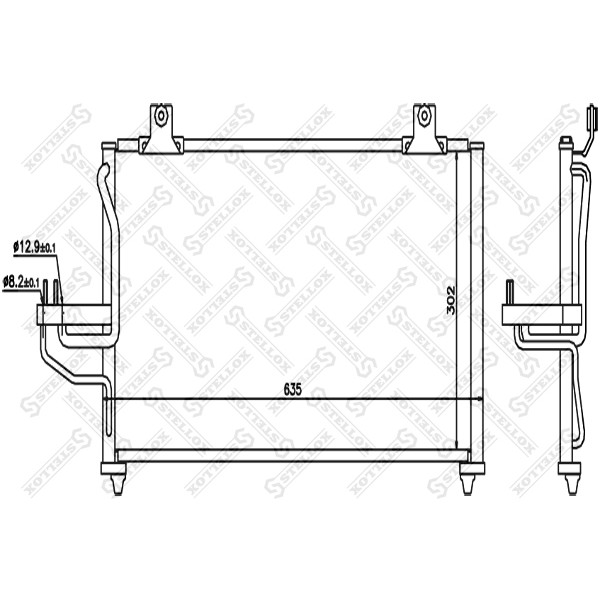 Слика на Ладник за клима STELLOX 10-45675-SX за Kia Sephia Saloon (FB) 1.5 i 16V - 88 коњи бензин