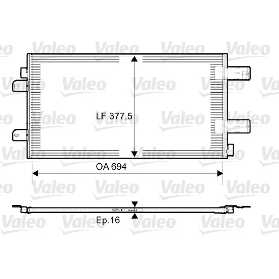 Слика на Ладник за клима VALEO 814003 за Renault Master 2 Box (FD) 2.5 dCi - 120 коњи дизел