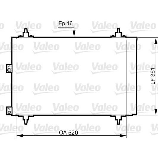 Слика на Ладник за клима VALEO 814080 за Citroen Xsara Picasso N68 1.6 HDi - 109 коњи дизел