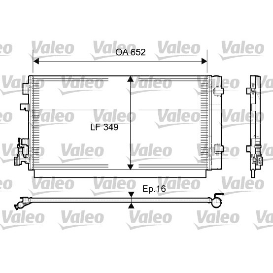 Слика на Ладник за клима VALEO 814094 за Renault Megane 3 Grandtour 1.6 16V Bifuel (KZ03) - 110 коњи Бензин/Автогаз (LPG)